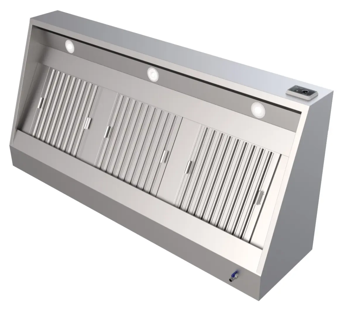 S/STEEL WALL HOOD + LABRYITH FILTERS + ENCASED MOTOR + ENCASD LIGHTS 100X70CM