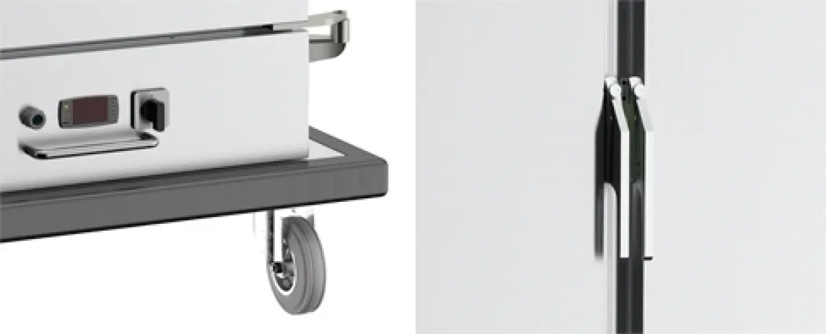 COMBISTEEL HEATED BANQUET TROLLEY WITH HANDLES 30 X GN1/1 - 81X93X166CM