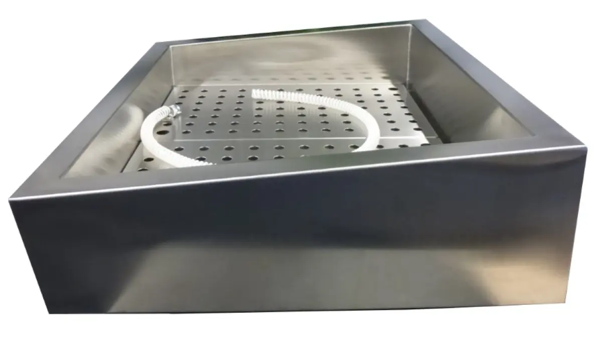 CRUSHED ICE BIN INCLINE 1/1 GN AISI 304  DRAIN ON THE OPERATING SIDE