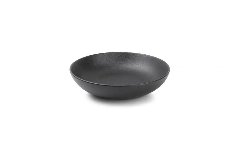 Deep plate 25xH6cm black Dusk