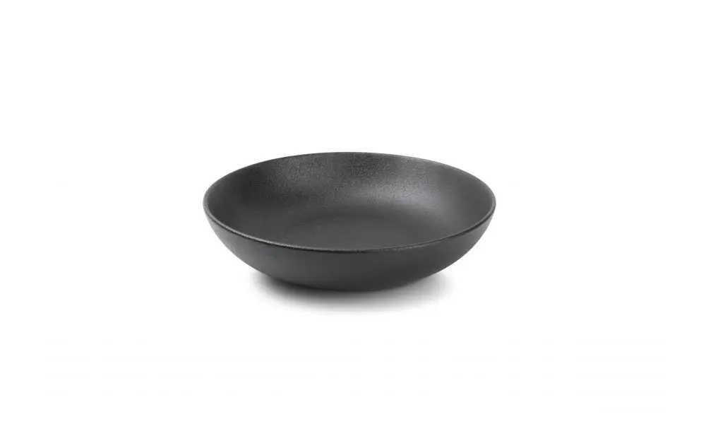 Deep plate 25xH6cm black Dusk