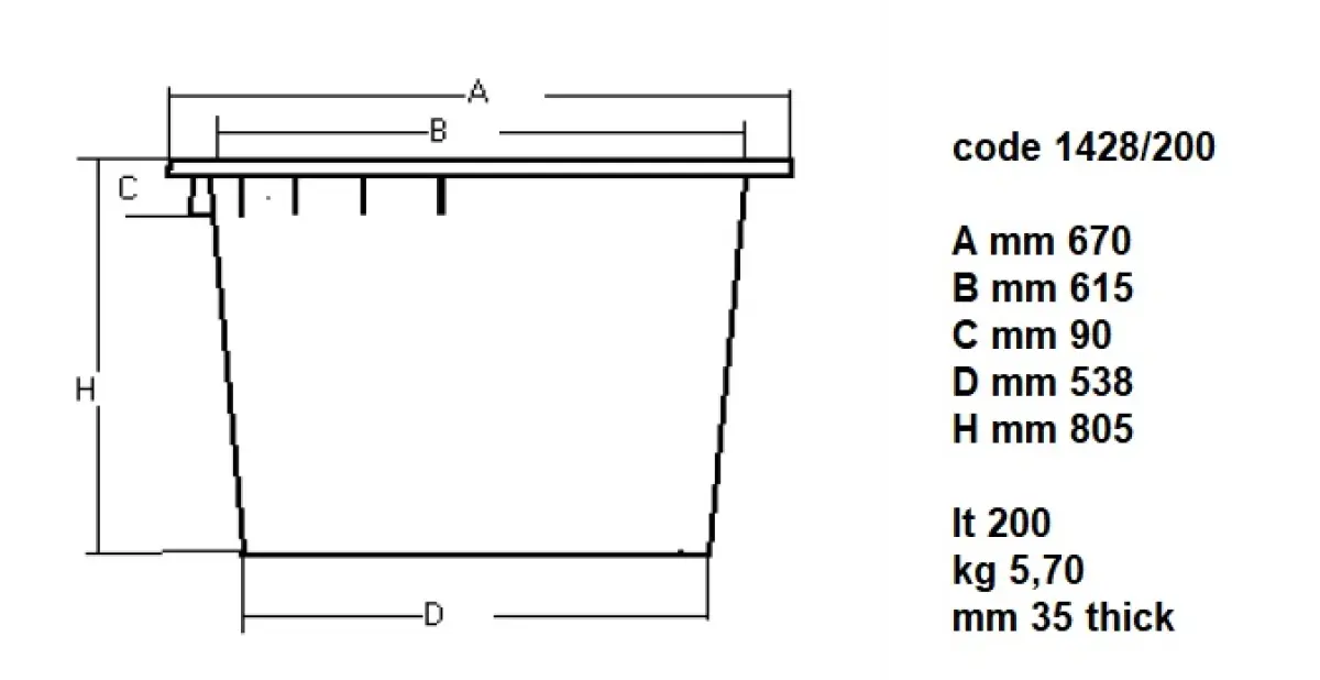 DISPOSAL BIN 200L