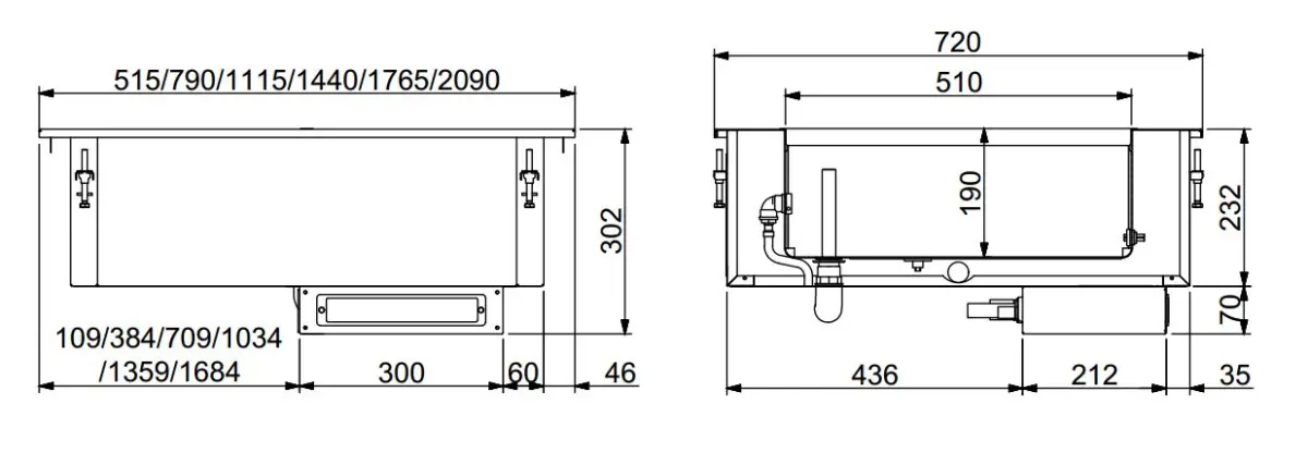 DROP-IN BAIN-MARIE UNIT 4/1 - AUTOMATIC WATER FILLING