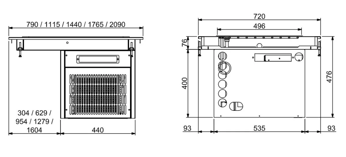 DROP-IN REFRIGERATED TOP UNIT 2/1