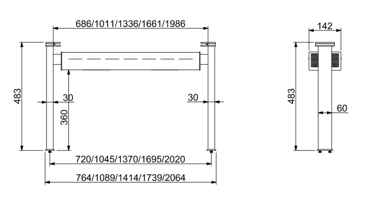 LIGHTING BAR WITH CERAMIC HEATING 4/1