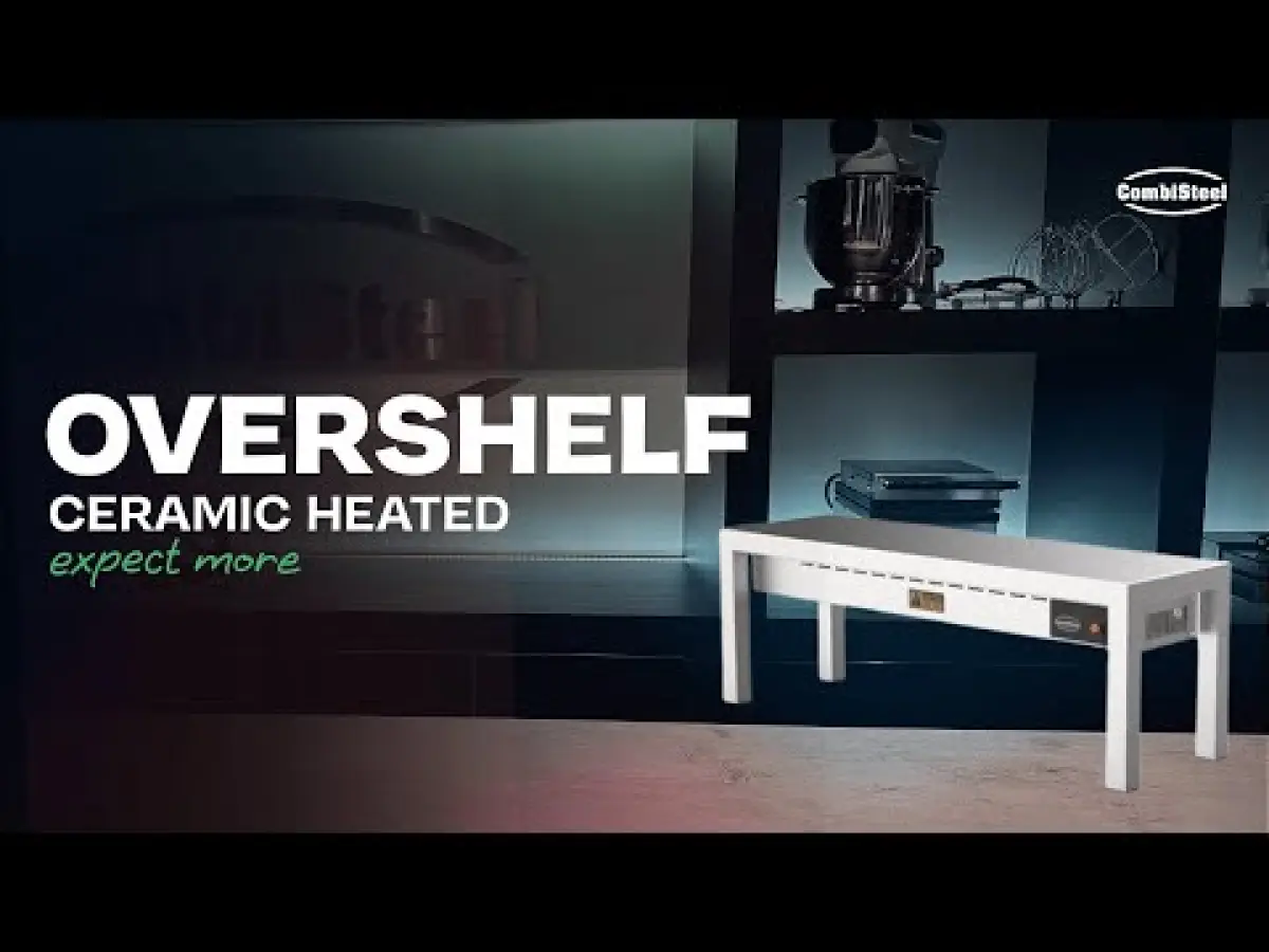 S/STEEL CERAMIC HEATED OVERSHELF - 100X30CM
