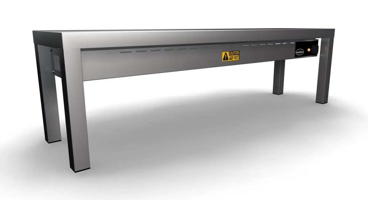 S/STEEL CERAMIC HEATED OVERSHELF - 120X30CM