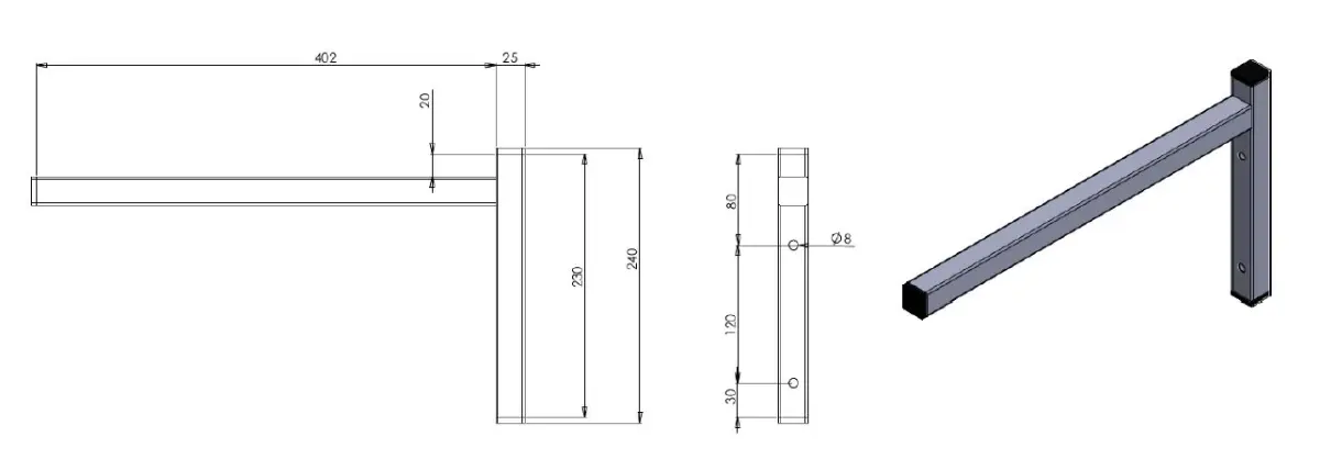 PERMANENT BRACKET SINGLE 400