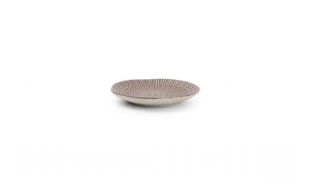 Plate 12xH1,5cm aubergine Mosaic