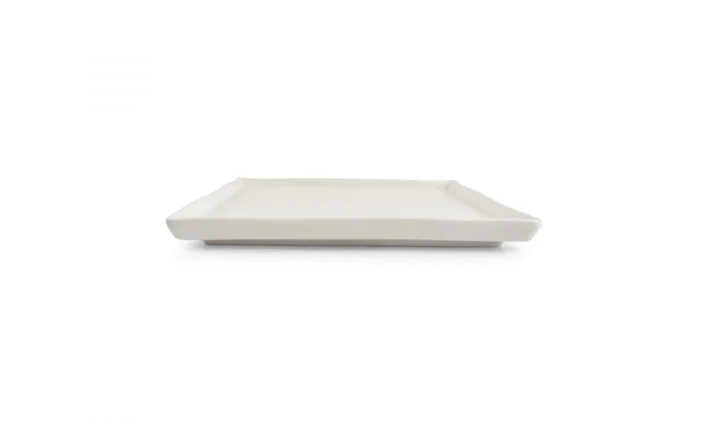 Plate 20,5x20,5cm white Line