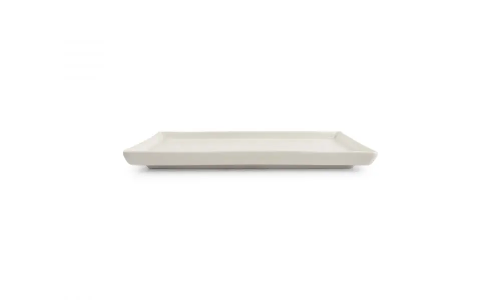 Plate 22x12cm white Line