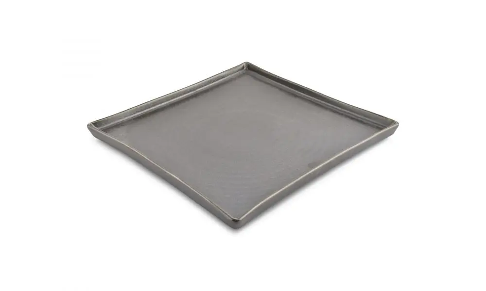 Plate 27x27cm black Line