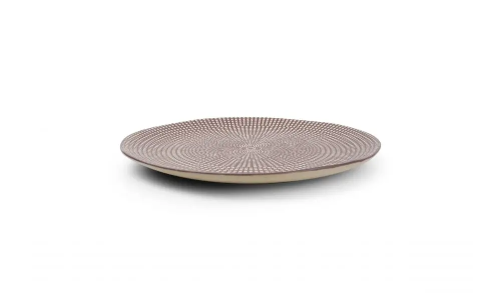 Plate 27xH2cm aubergine Mosaic