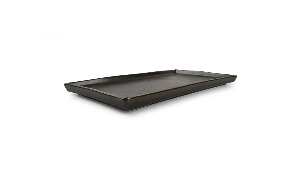 Plate 30x17cm black Line