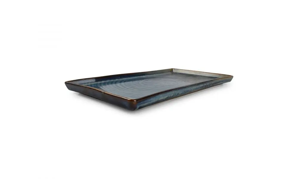 Plate 30x17cm blue Line