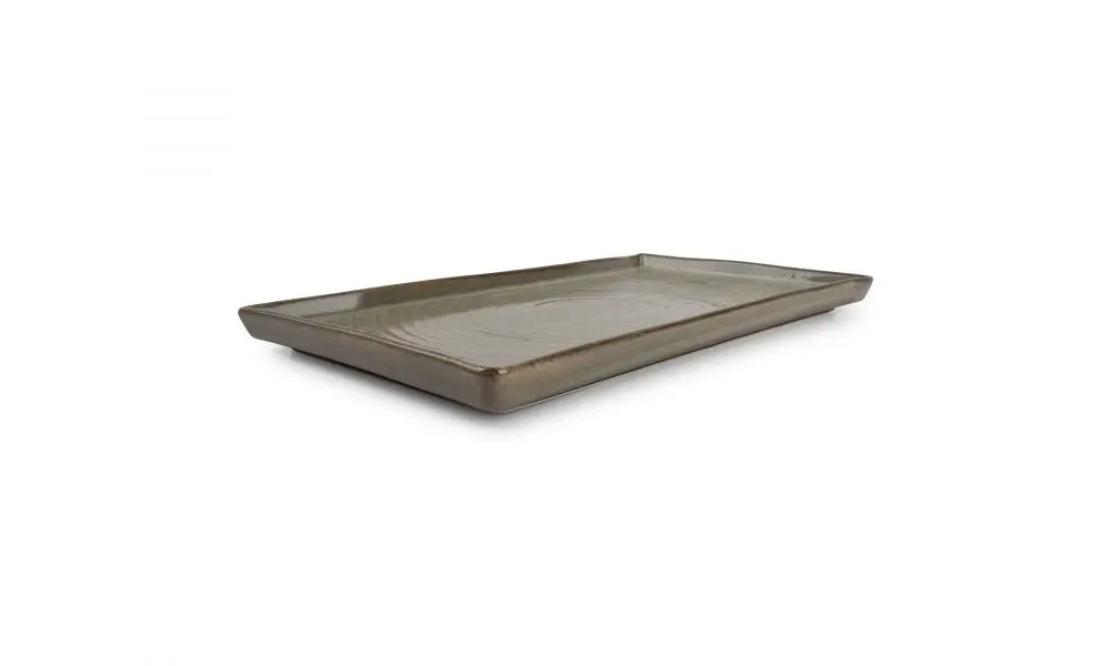 Plate 30x17cm grey Line