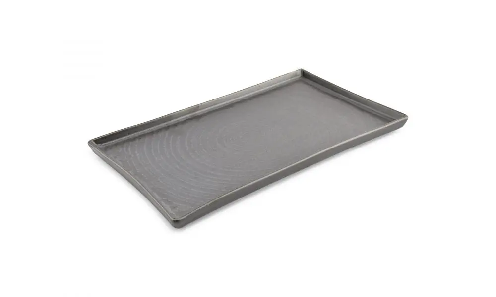Plate 33x20cm black Line