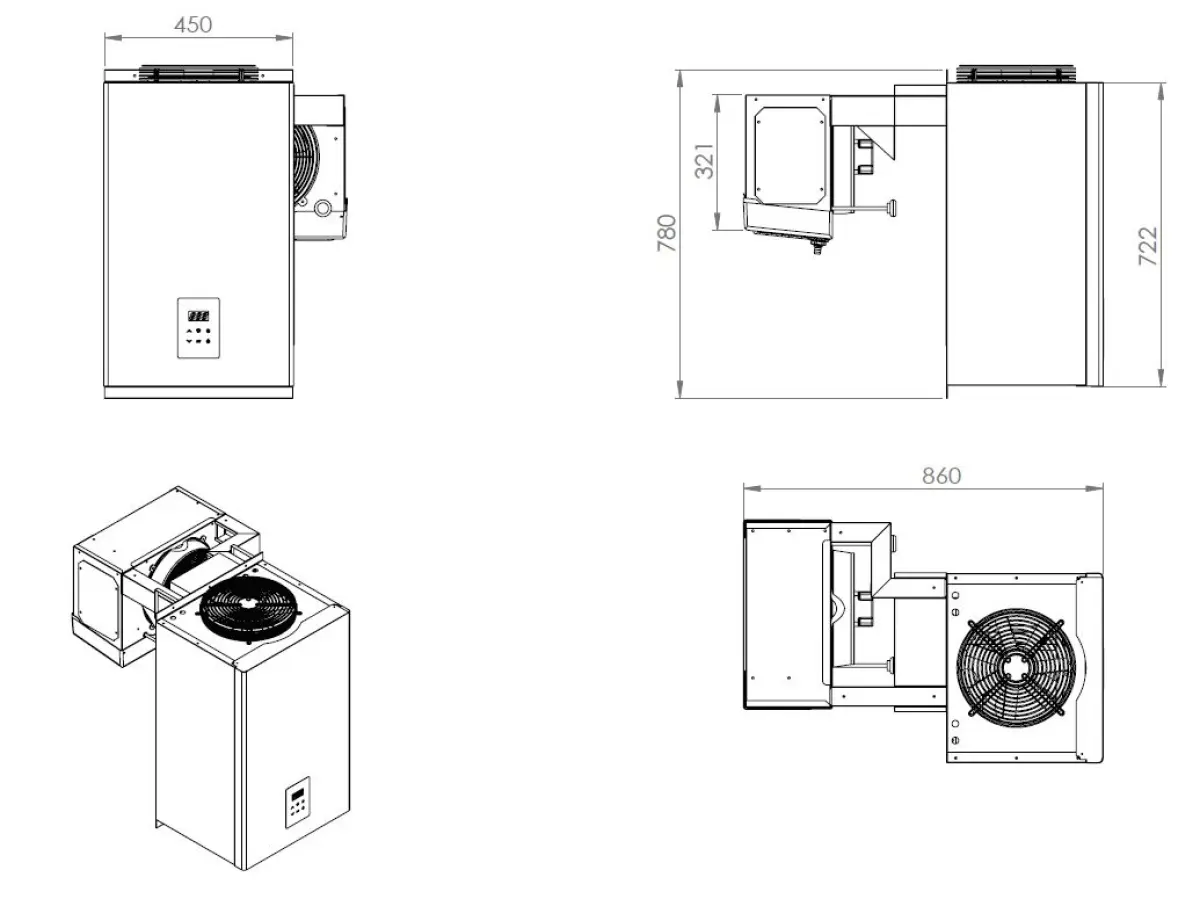 POSITIVE WALL-MOUNTED STRADDLE-TYPE UNIT 4,1-6,5 M3