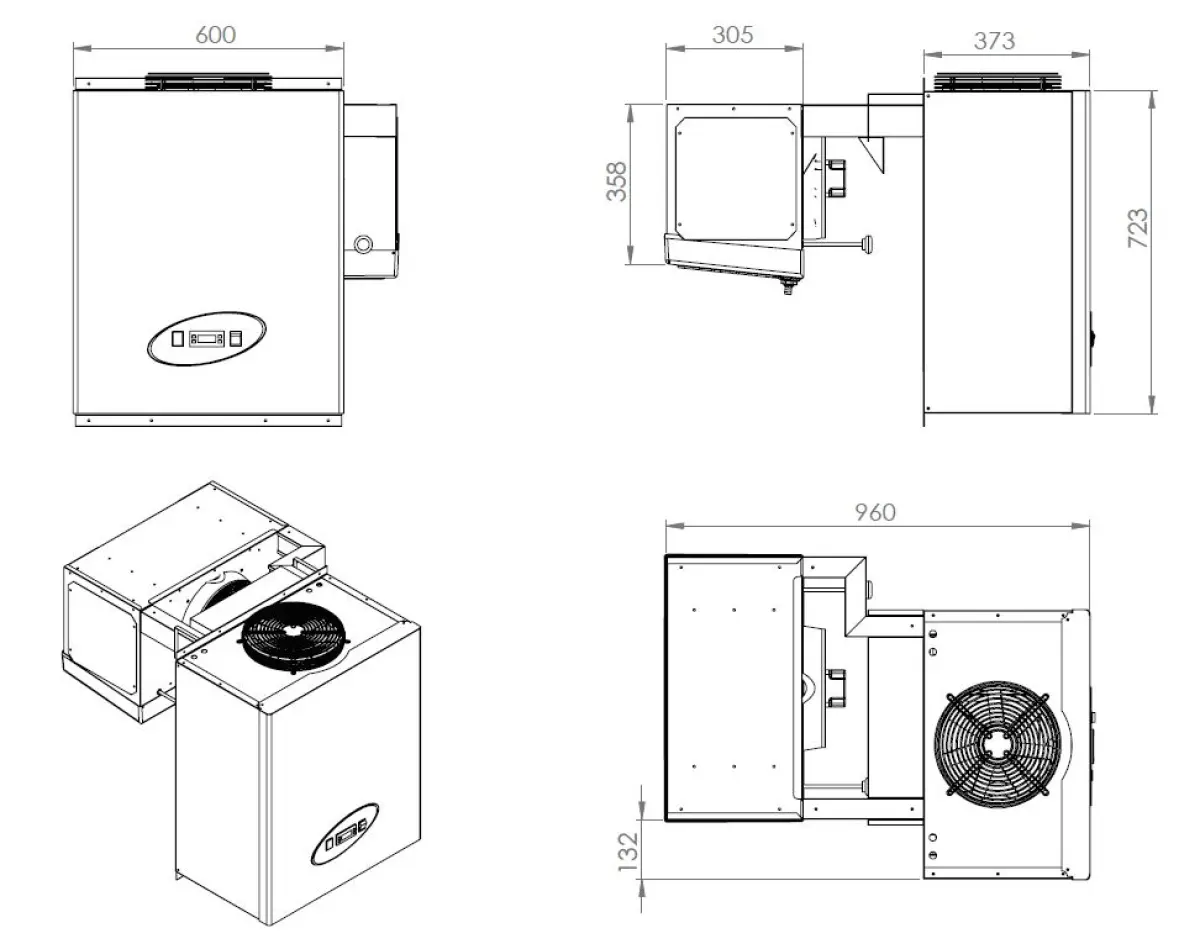 POSITIVE WALL-MOUNTED STRADDLE-TYPE UNIT 9,1-13 M3